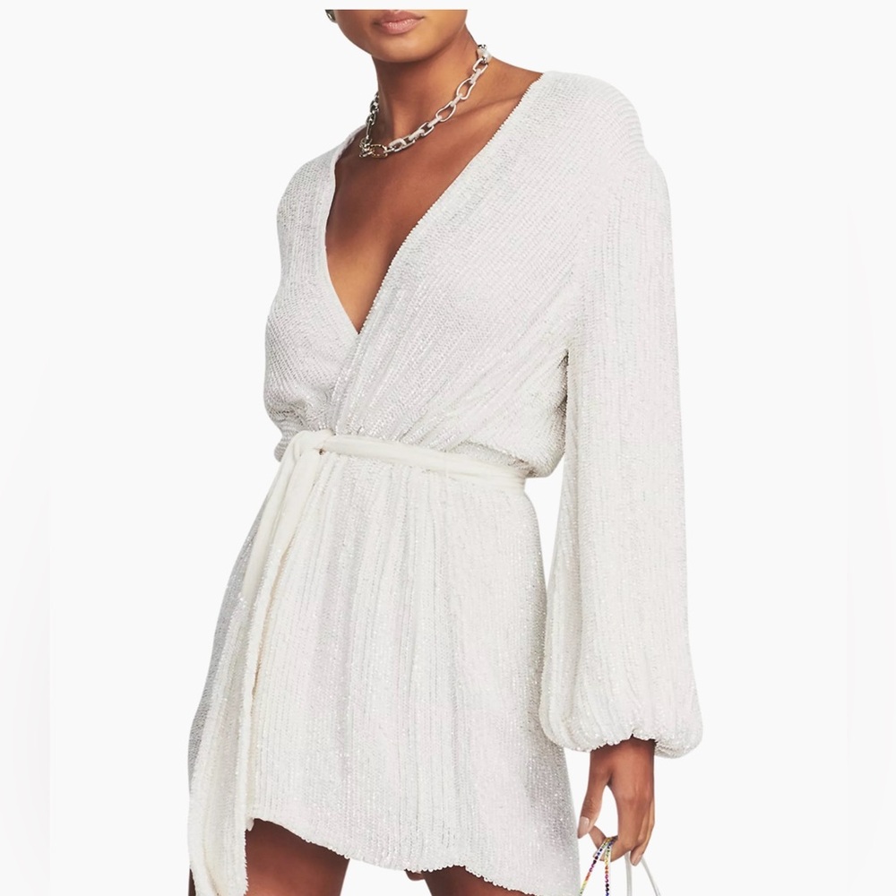 Retrofete Ivory Sequin Mini Dress
